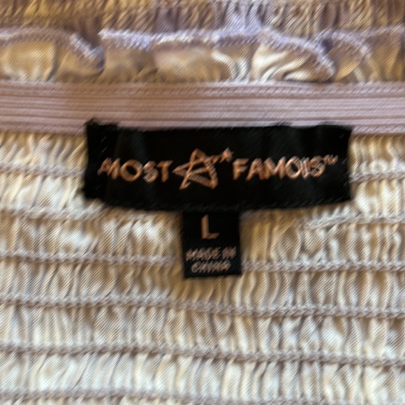 Almost Famous lavender and white top. - Picture 8 of 8